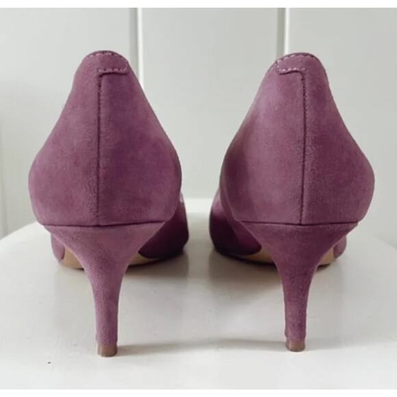 White House Black Market Phoebe Dried Lavender Suede Heels Pumps Pointed Toe 9 - Picture 9 of 11